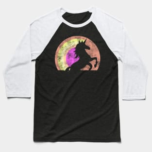 Pink Unicorn Baseball T-Shirt